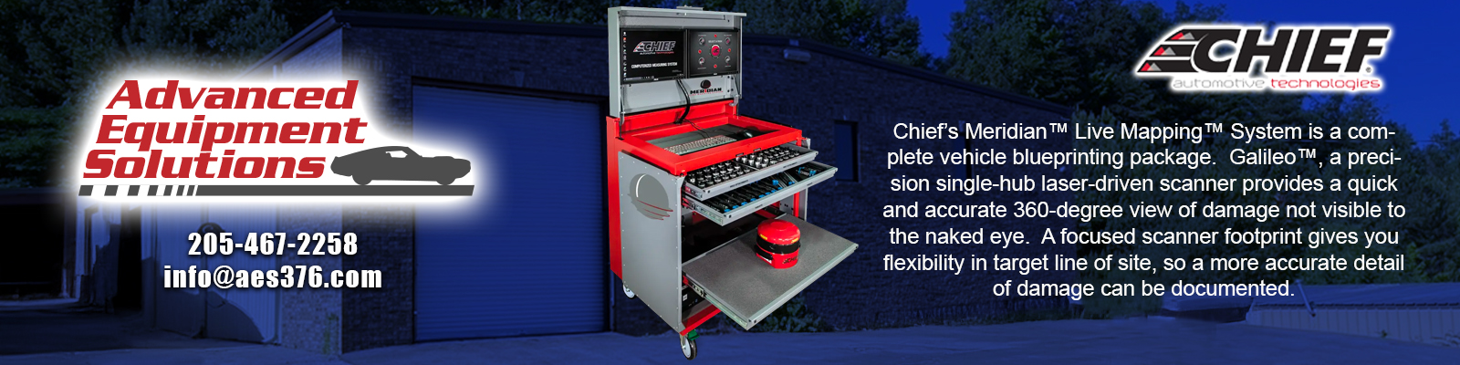 Advanced Equipment Solutions Chief Meridian Live Mapping Machine